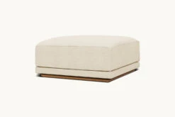 Yogi Ottoman -SIXPENNY STORE yogi ottoman medium weight linen warm oatmeal product sectional