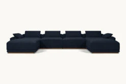 Yogi U-Shape Sectional Slipcover Only 26 Yogi U-Shape Sectional Slipcover Only -SIXPENNY STORE yogi ushape sectional cotton canvas ancient indigo product slipcover