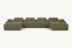 Yogi U-Shape Sectional -SIXPENNY STORE yogi ushape sectional cotton canvas quiet sage product