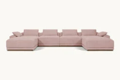 Yogi U-Shape Sectional -SIXPENNY STORE yogi ushape sectional cotton linen sundazed coral product
