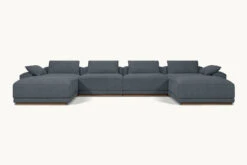 Yogi U-Shape Sectional -SIXPENNY STORE yogi ushape sectional light weight linen black pepper product