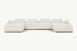 Yogi U-Shape Sectional -SIXPENNY STORE yogi ushape sectional light weight linen water lily product