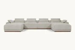 Yogi U-Shape Sectional Slipcover Only 38 Yogi U-Shape Sectional Slipcover Only -SIXPENNY STORE yogi ushape sectional medium weight linen jasmine rice product slipcover