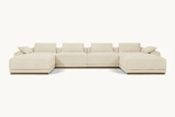 Yogi U-Shape Sectional -SIXPENNY STORE yogi ushape sectional medium weight linen warm oatmeal product