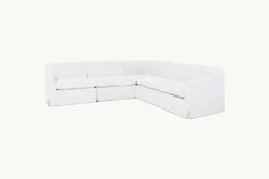 Ziki Corner Sectional Slipcover Only 29 Ziki Corner Sectional Slipcover Only -SIXPENNY STORE ziki corner sectional cotton linen pacific pearl product slipcover