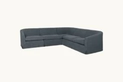 Ziki Corner Sectional Slipcover Only 33 Ziki Corner Sectional Slipcover Only -SIXPENNY STORE ziki corner sectional light weight linen black pepper product slipcover