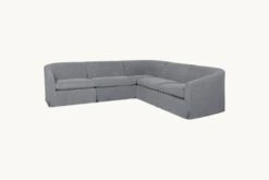 Ziki Corner Sectional -SIXPENNY STORE ziki corner sectional light weight linen ink cap product