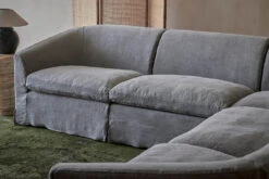Ziki Corner Sectional -SIXPENNY STORE ziki corner sectional light weight linen ink cap product PDP6