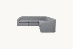 Ziki Corner Sectional -SIXPENNY STORE ziki corner sectional light weight linen ink cap product pdp3