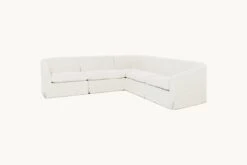 Ziki Corner Sectional -SIXPENNY STORE ziki corner sectional light weight linen water lily product