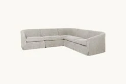 Ziki Corner Sectional Slipcover Only 37 Ziki Corner Sectional Slipcover Only -SIXPENNY STORE ziki corner sectional medium weight linen jasmine rice product slipcover