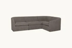Ziki L-Shape Sectional -SIXPENNY STORE ziki lshape sectional cotton canvas moon dust product