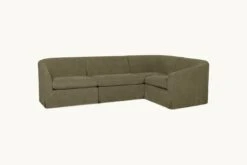 Ziki L-Shape Sectional -SIXPENNY STORE ziki lshape sectional cotton canvas quiet sage product
