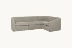 Ziki L-Shape Sectional Slipcover Only 34 Ziki L-Shape Sectional Slipcover Only -SIXPENNY STORE ziki lshape sectional light weight linen cracked pepper product slipcover