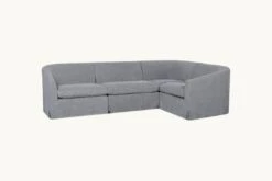 Ziki L-Shape Sectional -SIXPENNY STORE ziki lshape sectional light weight linen ink cap product