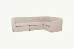 Ziki L-Shape Sectional -SIXPENNY STORE ziki lshape sectional light weight linen oat flour product