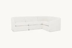 Ziki L-Shape Sectional -SIXPENNY STORE ziki lshape sectional light weight linen water lily product