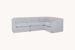 Ziki L-Shape Sectional -SIXPENNY STORE ziki lshape sectional medium weight linen poppy seed product