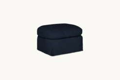 Ziki Ottoman Slipcover Only -SIXPENNY STORE ziki ottoman cotton canvas ancient indigo product chair slipcover