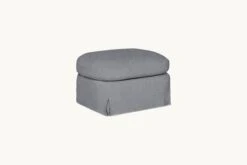 Ziki Ottoman Slipcover Only -SIXPENNY STORE ziki ottoman light weight linen ink cap product chair slipcover