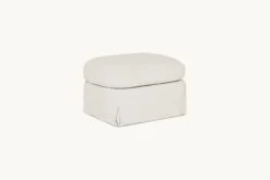 Ziki Ottoman Slipcover Only -SIXPENNY STORE ziki ottoman light weight linen water lily product chair slipcover