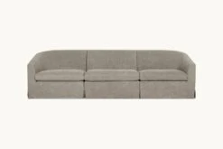 Ziki Sectional -SIXPENNY STORE ziki sectional sofa light weight linen cracked pepper product