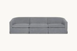 Ziki Sectional Slipcover Only -SIXPENNY STORE ziki sectional sofa light weight linen ink cap product slipcover