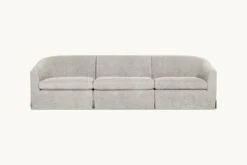 Ziki Sectional Slipcover Only -SIXPENNY STORE ziki sectional sofa medium weight linen jasmine rice product slipcover