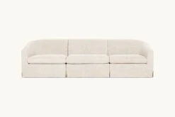 Ziki Sectional Slipcover Only -SIXPENNY STORE ziki sectional sofa washed cotton linen corn silk product slipcover