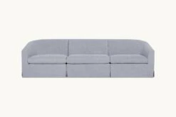 Ziki Sectional Slipcover Only -SIXPENNY STORE ziki sectional sofa washed cotton linen dried lavender product slipcover