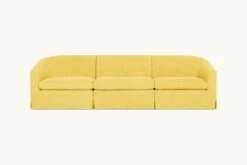 Ziki Sectional Slipcover Only -SIXPENNY STORE ziki sectional sofa washed cotton linen lemon ice product slipcover