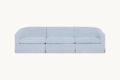 Ziki Sectional Slipcover Only -SIXPENNY STORE ziki sectional sofa washed cotton linen morning glory product slipcover