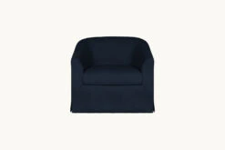 Ziki Swivel Chair Slipcover Only -SIXPENNY STORE ziki swivel chair cotton canvas ancient indigo product slipcover