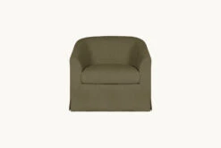 Ziki Swivel Chair Slipcover Only -SIXPENNY STORE ziki swivel chair cotton canvas quiet sage product slipcover