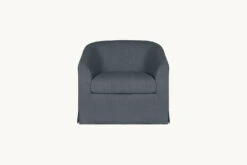 Ziki Swivel Chair -SIXPENNY STORE ziki swivel chair light weight linen black pepper product