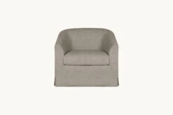 Ziki Swivel Chair Slipcover Only -SIXPENNY STORE ziki swivel chair light weight linen cracked pepper product slipcover
