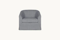 Ziki Swivel Chair Slipcover Only -SIXPENNY STORE ziki swivel chair light weight linen ink cap product slipcover