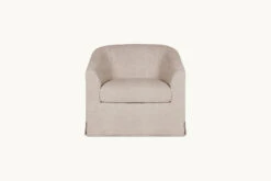 Ziki Swivel Chair Slipcover Only -SIXPENNY STORE ziki swivel chair light weight linen oat flour product slipcover