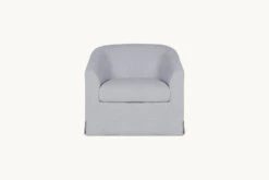 Ziki Swivel Chair Slipcover Only -SIXPENNY STORE ziki swivel chair medium weight linen poppy seed product slipcover