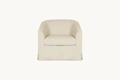 Ziki Swivel Chair Slipcover Only -SIXPENNY STORE ziki swivel chair medium weight linen warm oatmeal product slipcover